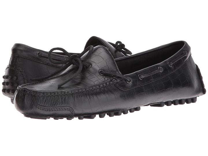 Cole Haan Gunnison Ii (black Embroidered Croc) Men's Shoes