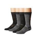 Columbia 4-pack Color Block Stripe Moisture Control Crew (assorted 1) Men's Crew Cut Socks Shoes