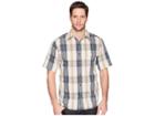 Woolrich Modern Fit Eco Rich Desert View Shirt (deep Indigo) Men's Short Sleeve Button Up