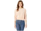 Rvca Babs Velour Fleece Sweater (tea Rose) Women's Long Sleeve Pullover