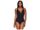 Jets Swimwear Australia Parallels D-dd Cup Plunge One-piece (black) Women's Swimsuits One Piece