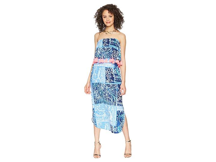 Lilly Pulitzer Meridian Midi Dress (deep Indigo Leied Back) Women's Dress