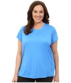 Nike Miler Short-sleeve Running Top (size 1x-3x) (light Photo Blue/reflective Silver) Women's T Shirt
