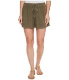 Splendid Ruffle Waist Shorts (military Olive) Women's Shorts