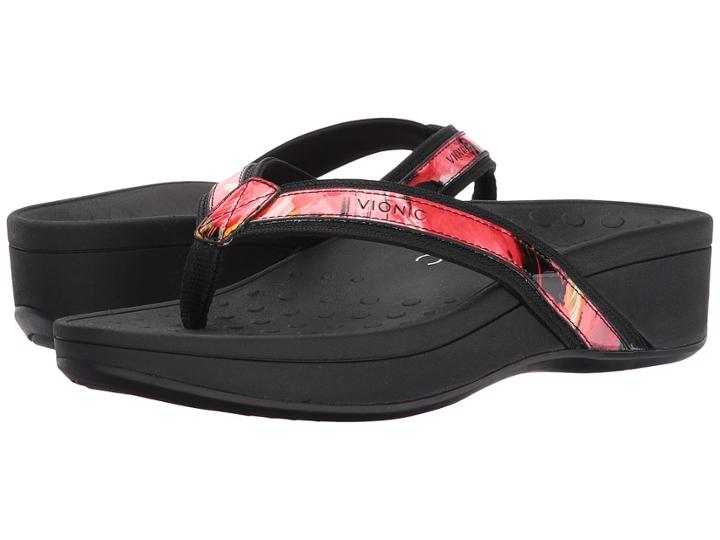 Vionic High Tide (black Floral) Women's Sandals