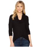 Lucky Brand Cowl Neck Thermal Top (lucky Black) Women's Clothing