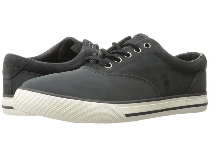 Polo Ralph Lauren Vaughn Saddle (grey/grey Sport Matte Fabric/sport Suede) Men's Shoes