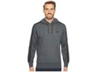 Adidas Essentials 3s Pullover Brushed Fleece Hoodie (dark Grey Heather/black) Men's Sweatshirt