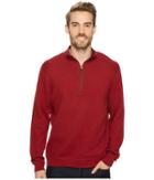 Tommy Bahama Reversible Flip Side Classic 1/2 Zip Pullover (flare Heather) Men's Clothing