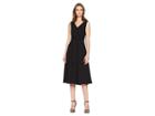 Calvin Klein Tie Waist A-line Dress Cd8c11mr (black) Women's Dress