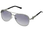 Guess Gf6085 (shiny Light Nickeltin/gradient Blue) Fashion Sunglasses