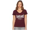 Champion College Harvard Crimson University V-neck Tee (maroon) Women's T Shirt