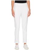 Mod-o-doc Soft As Cashmere Knit Drop Seamed Pocket Pants (white) Women's Casual Pants
