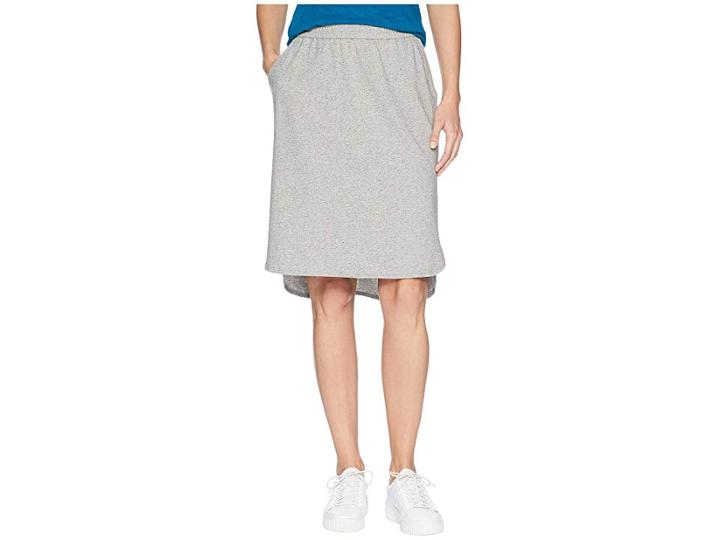 Eileen Fisher Organic Cotton Speckled Knit Simple Skirt (moon) Women's Skirt