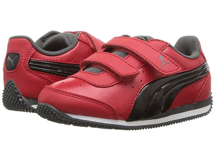 Puma Kids Speed Lightup Power V (toddler) (ribbon Red/puma Black/iron Gate) Boys Shoes