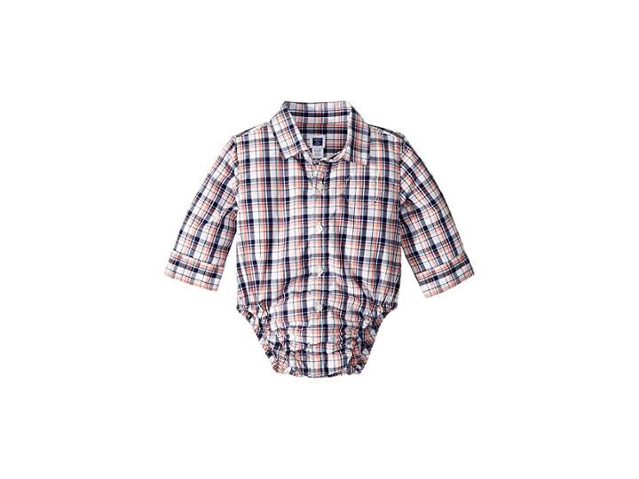 Janie And Jack Long Sleeve Button Up Bodysuit (infant) (multi) Boy's Jumpsuit & Rompers One Piece