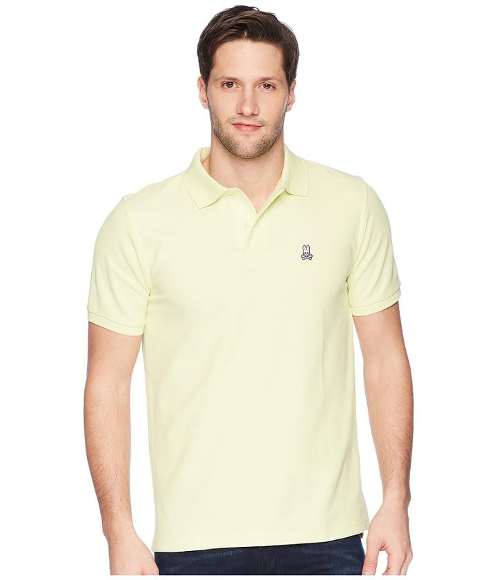 Psycho Bunny Classic Polo Fashion Colors (lime) Men's Short Sleeve Pullover