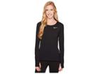 Nike Pro Mesh Long Sleeve Training Top (black/white) Women's Long Sleeve Pullover