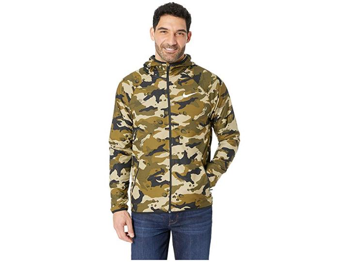 Nike Dry Jacket Team Woven 2l Camo (neutral Olive/white) Men's Clothing