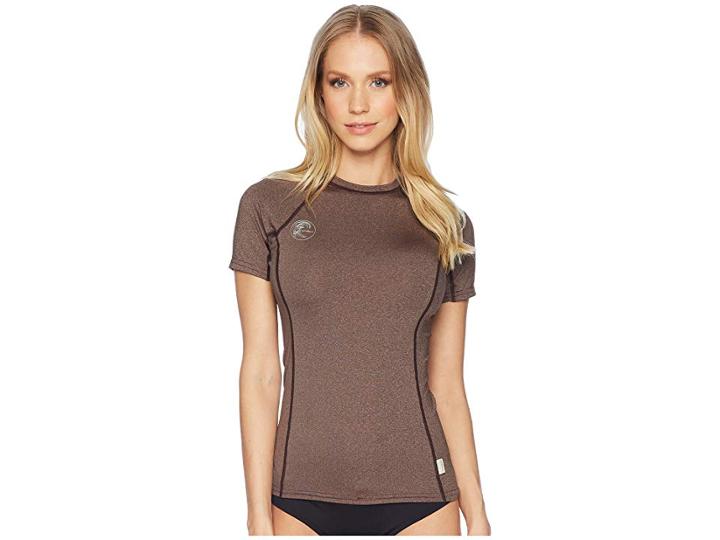 O'neill Hybrid Short Sleeve Crew (pepper) Women's Swimwear