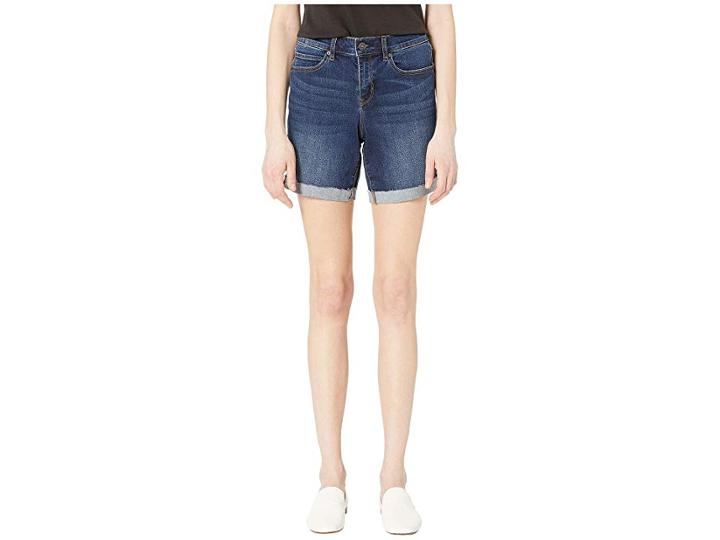 Nicole Miller New York Soho High-rise Bermuda (dark Blue) Women's Shorts