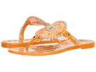 Jack Rogers Striped Georgica Jelly (tang/white) Women's Shoes