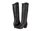 Frye Jackie Button (black Antique Pull Up) Women's Dress Pull-on Boots