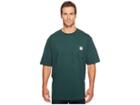 Carhartt Big Tall Workwear Pocket S/s Tee (hunter Green) Men's Short Sleeve Pullover