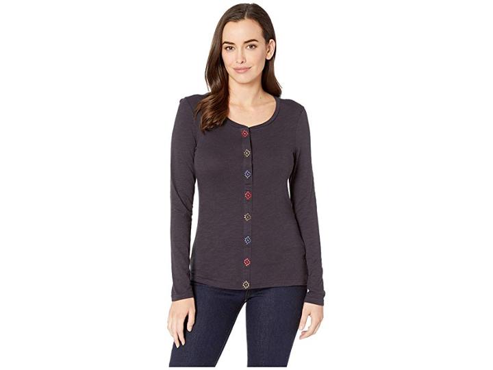 Ariat Maize Henley (overall Navy) Women's Long Sleeve Button Up