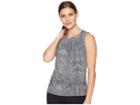 Tommy Hilfiger Printed Bead Neck Knit Top (midnight/multi 1) Women's Clothing