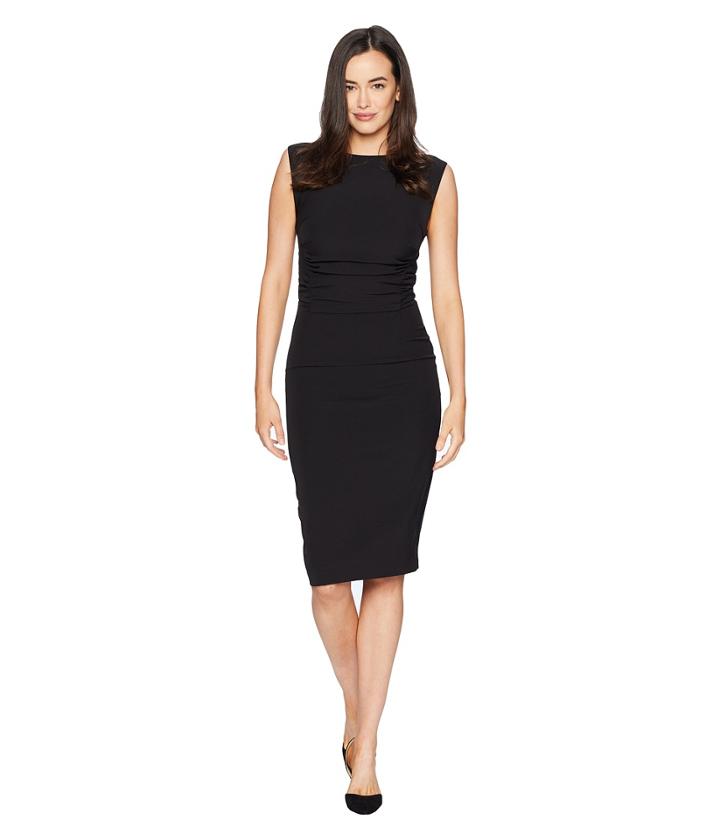 Alexia Admor Cap Sleeve Ruched Sheath (black) Women's Dress
