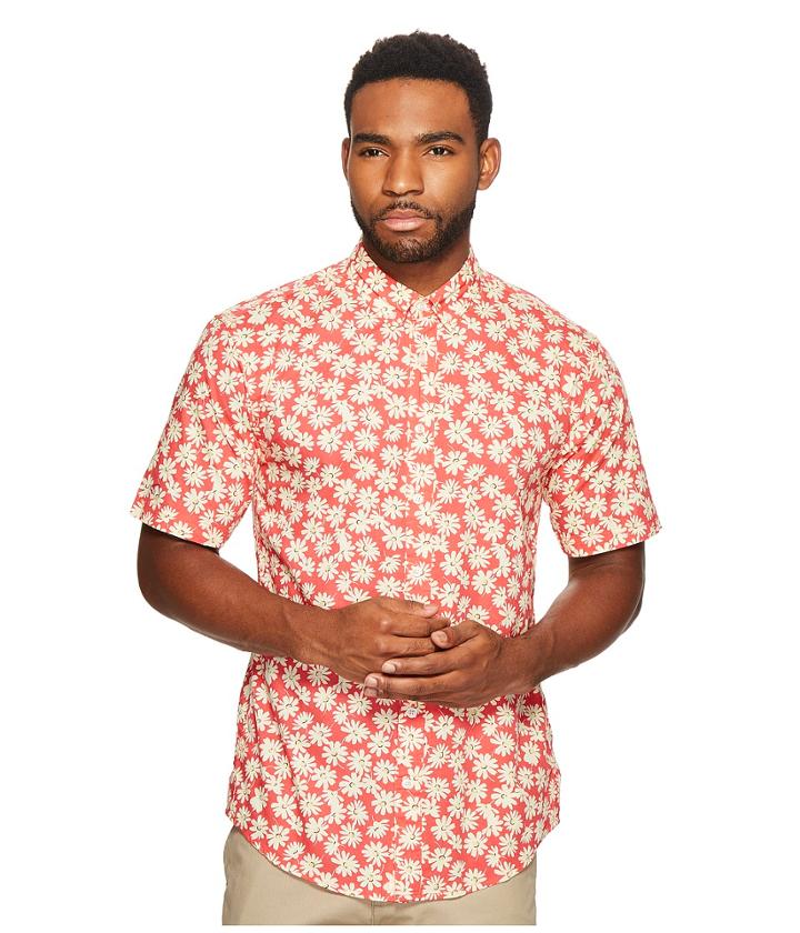 Publish Aleks Button Down Shirt (red) Men's Long Sleeve Button Up
