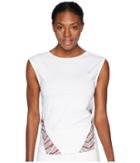 Eleven By Venus Williams Sprint Collection Backup Cap Sleeve Top (white) Women's Sleeveless