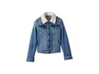 Dl1961 Kids Manning Mid Wash Denim Jacket With Pink Sherpa Collar And Heart Embroidered On Back (big Kids) (breaker Blue) Girl's Coat