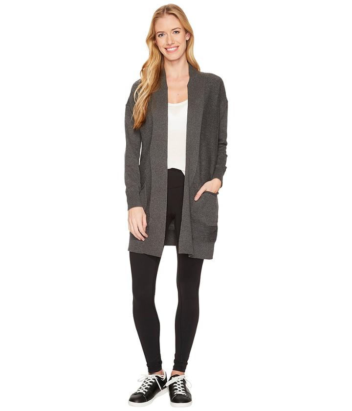 Lole Marnie Cardigan Cover-up (dark Grey Heather) Women's Swimwear
