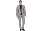 Nick Graham Plaid 32 Finished Bottom Suit (black/white) Men's Suits Sets