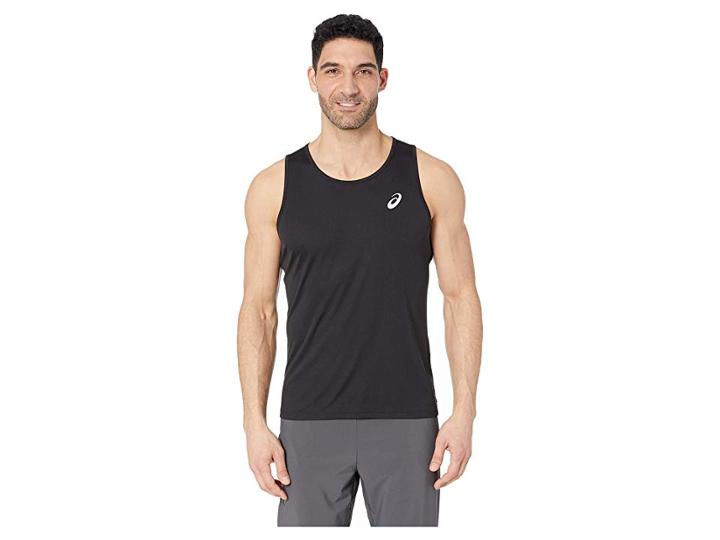Asics Run Silver Singlet (performance Black) Men's Workout