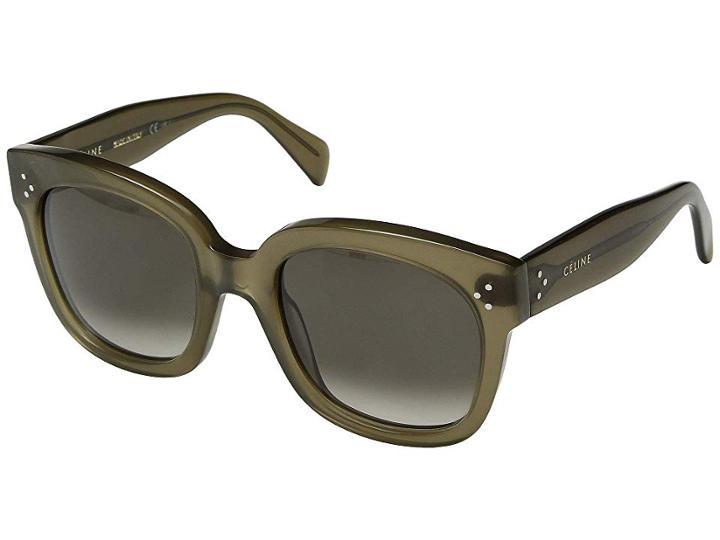 Celine Cl41805s (military Green/dark Brown) Fashion Sunglasses