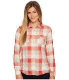 Woolrich Conundrum Eco Rich Convertible Shirt (terracotta Multi) Women's Long Sleeve Button Up