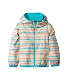 Columbia Kids Pixel Grabbertm Ii Wind Jacket (little Kids/big Kids) (peach Stripe/geyser) Girl's Coat