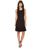 Tommy Bahama Drapey Ponte Sleeveless Short Dress (black) Women's Dress