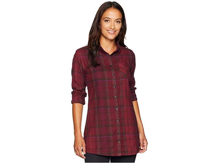 Mountain Khakis Penny Plaid Tunic Shirt (raisin) Women's Blouse