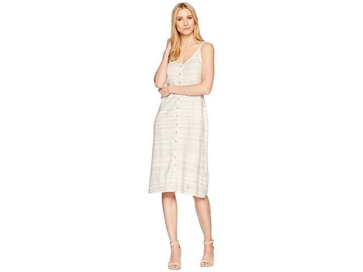 Lucky Brand Button Up Knit Dress (natural Multi) Women's Dress