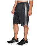 Adidas Big Tall Designed-2-move 3-stripes Shorts (dark Grey/dark Grey/medium Grey Heather Solid Grey) Men's Shorts