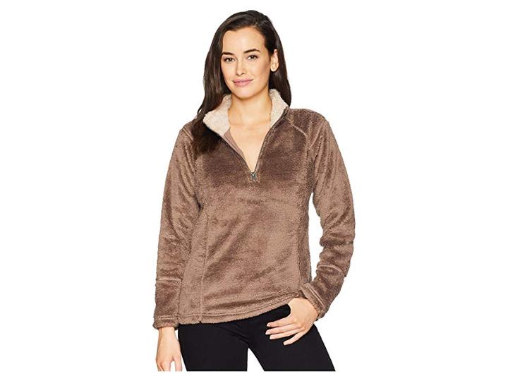 Dylan By True Grit Softest Double Face Fleece 1/4 Zip Pullover (soft Brown) Women's Fleece