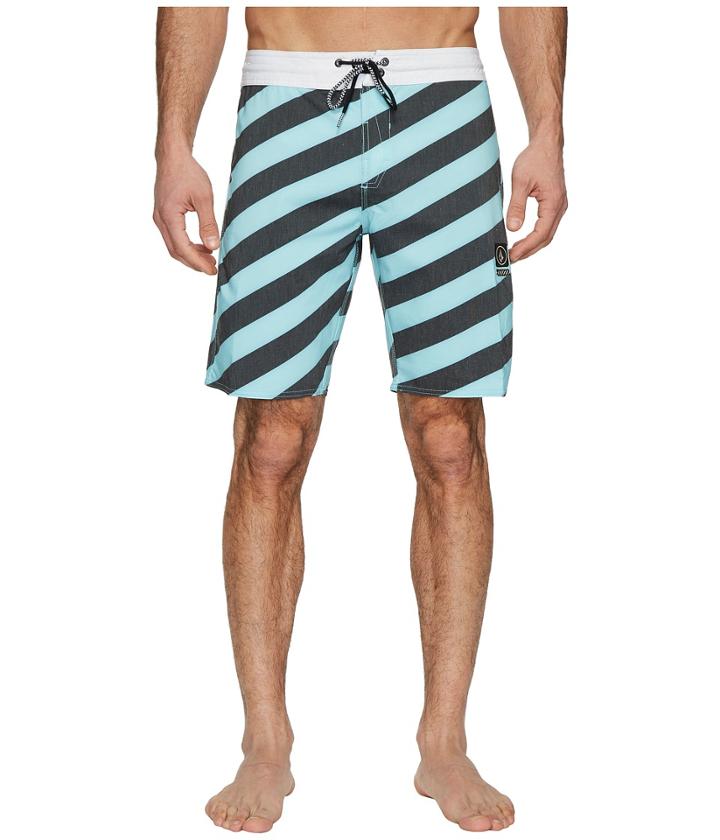 Volcom Stripey Stoney 19 (pale Aqua) Men's Swimwear