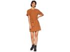 J.o.a. Button Side Knit Dress (cocoa) Women's Dress