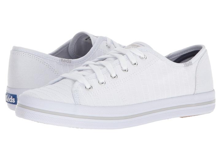 Keds Kickstart Eyelet Stripe (white) Women's Lace Up Casual Shoes