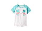 Under Armour Kids Glisten Big Logo Raglan (little Kids) (white) Girl's Clothing