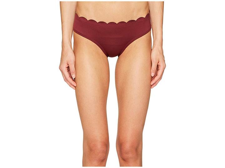 Kate Spade New York Core Solids #79 Scalloped Hipster Bikini Bottom (sumac) Women's Swimwear